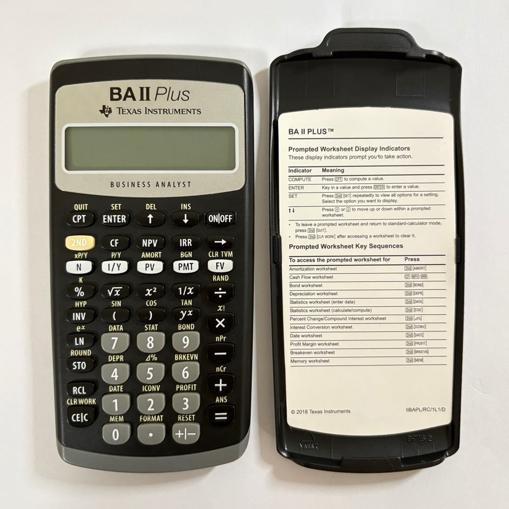 Texas Instruments BA II Plus Financial Calculator University College Student